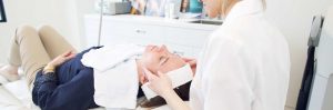 Chemical peel treatment in a treatment room